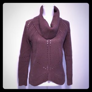 Ann Taylor Loft cableknit Cowl neck sweater